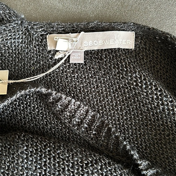 NWT 360 Sweater Loose Knit Long Sleeve Asymmetrical Sweater Top - Picture 7 of 10